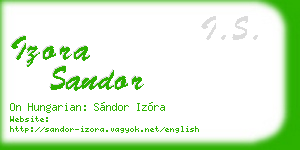 izora sandor business card